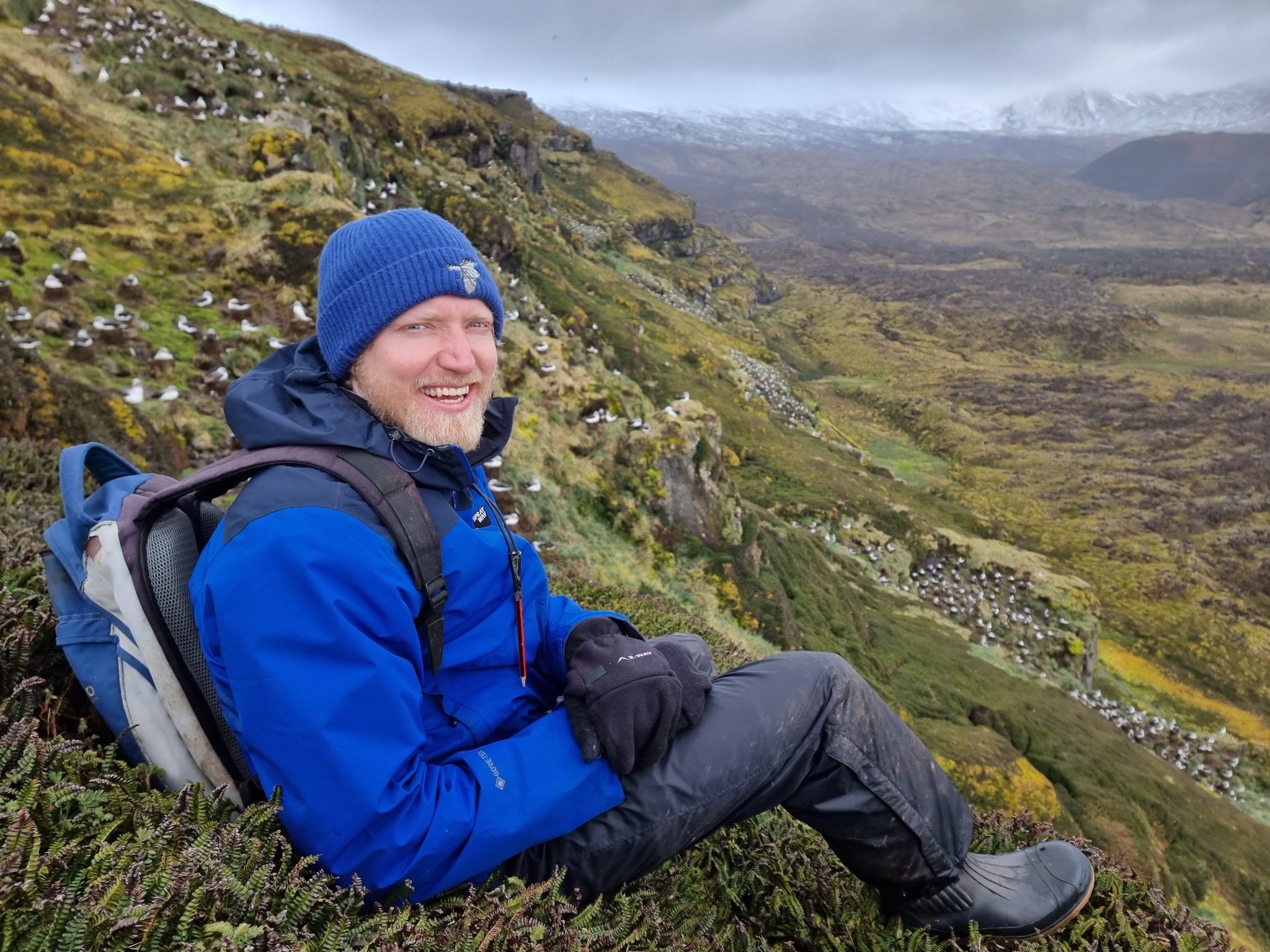 Chris Jones on Grey headed Albatross Ridge