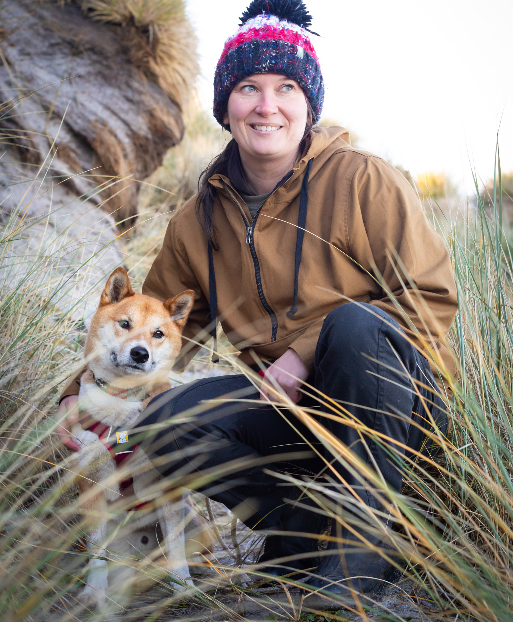 Naomi Cordeiro with detection dog Sammy web