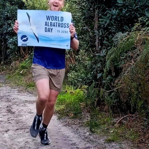 THE ACAP MONTHLY MISSIVE.  South Africa’s Mouse-Free Marion Project spreads the word on World Albatross Day with an albicake, posters and a parkrun!