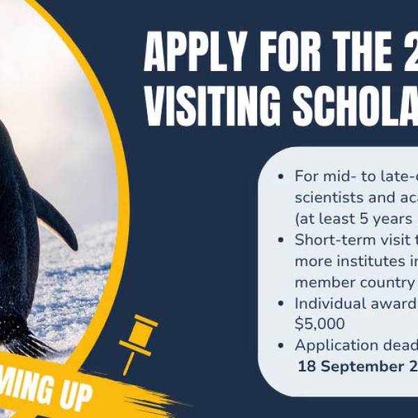 Deadline coming up this week for the SCAR Visiting Scholar Scheme