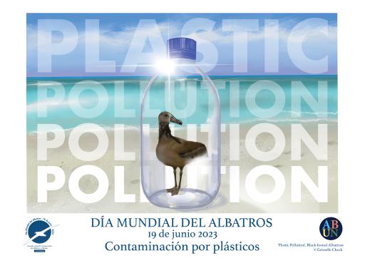 Black-footed Albatross: "Plastic Pollution" by Grisselle Chock - Spanish